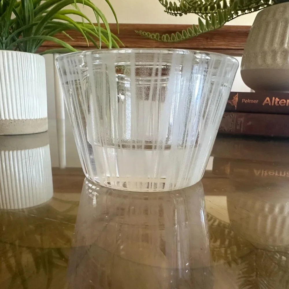 Vintage Orrefors Sweden Slowfox Crystal Candle Holder, Designer Ingegerd Raman